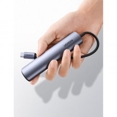 Разветвитель USB Ugreen CM417 (20197) USB-C to 4xUSB 3.0+HDMI, серый Разветвитель USB Ugreen CM417 (20197) USB-C to 4xUSB 3.0+HDMI, серый - фото 4