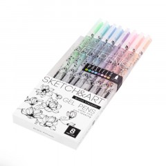 Набор гелевых ручек SKETCH&ART Uni Write.PASTELS 0,8мм 8цв 20-0310 - фото 5