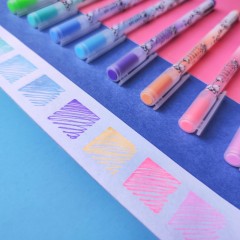 Набор гелевых ручек SKETCH&ART Uni Write.PASTELS 0,8мм 8цв 20-0310 - фото 7