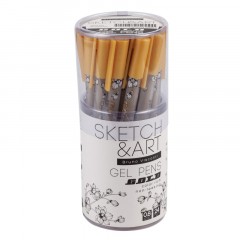 Ручка гелевая SKETCH&ARTUniWrite.GOLD 0,8мм ЗОЛОТАЯ 20-0312/02 Ручка гелевая SKETCH&ARTUniWrite.GOLD 0,8мм ЗОЛОТАЯ 20-0312/02 - фото 5