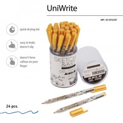 Ручка гелевая SKETCH&ARTUniWrite.GOLD 0,8мм ЗОЛОТАЯ 20-0312/02 Ручка гелевая SKETCH&ARTUniWrite.GOLD 0,8мм ЗОЛОТАЯ 20-0312/02 - фото 6