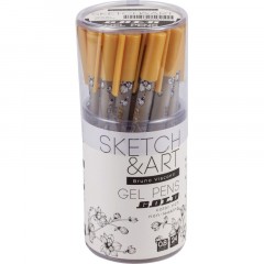 Ручка гелевая SKETCH&ARTUniWrite.GOLD 0,8мм ЗОЛОТАЯ 20-0312/02 Ручка гелевая SKETCH&ARTUniWrite.GOLD 0,8мм ЗОЛОТАЯ 20-0312/02 - фото 7