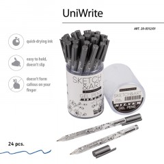 Ручка гелевая SKETCH&ARTUniWrite.SILVER 0,8мм СЕРЕБРЯНАЯ 20-0312/01 Ручка гелевая SKETCH&ARTUniWrite.SILVER 0,8мм СЕРЕБРЯНАЯ 20-0312/01 - фото 4