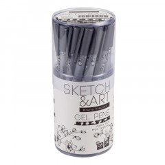 Ручка гелевая SKETCH&ARTUniWrite.SILVER 0,8мм СЕРЕБРЯНАЯ 20-0312/01 Ручка гелевая SKETCH&ARTUniWrite.SILVER 0,8мм СЕРЕБРЯНАЯ 20-0312/01 - фото 5