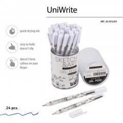 Ручка гелевая SKETCH&ARTUniWrite.WHITE 0,8мм БЕЛАЯ 20-0312/03 Ручка гелевая SKETCH&ARTUniWrite.WHITE 0,8мм БЕЛАЯ 20-0312/03 - фото 4