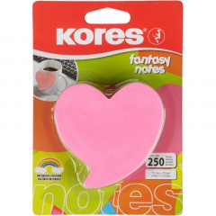 Стикеры фигурные Kores FANTASY HEART 70x70мм,5смешан.неон.цв. по 250л 48705 Стикеры фигурные Kores FANTASY HEART 70x70мм,5смешан.неон.цв. по 250л 48705 - фото 2