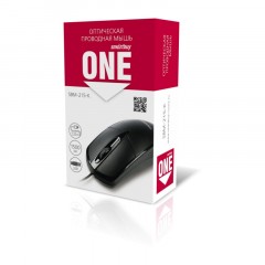 Мышь компьютерная Smartbuy ONE 215-K проводная черная (SBM-215-K)/100 - фото 2
