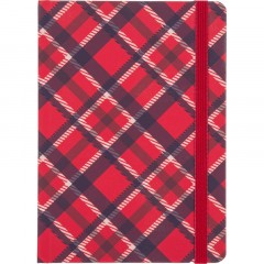Ежедневник недатированный 7БЦ,А5,128л,резин,софт-тач,Attache Tartan,крас - фото 4