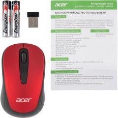 Мышь компьютерная Acer OMR136 красный  (1000dpi/WLS/USB/3кн (ZL.MCEEE.01J) - фото 7