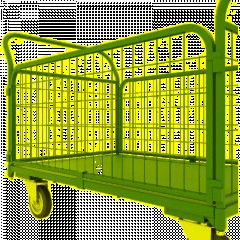 Тележка платформенная с сетчатыми бортами ТС 1 (500х800) колеса d125 - фото 2