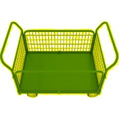 Тележка платформенная с сетчатыми бортами ТС 1 (500х800) колеса d125 - фото 3