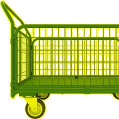 Тележка платформенная с сетчатыми бортами ТС 1 (500х800) колеса d125 - фото 4