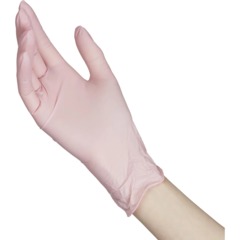 Перчатки нитрил., н/с, н/о,3,5гр./шт,роз.FOXY-GLOVES XS 50п/уп ШК5423/8607 - фото 2