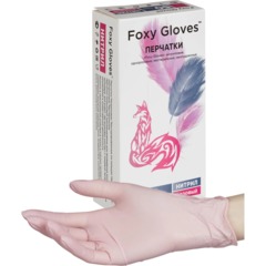 Перчатки нитрил., н/с, н/о,3,5гр./шт,роз.FOXY-GLOVES XS 50п/уп ШК5423/8607 - фото 3