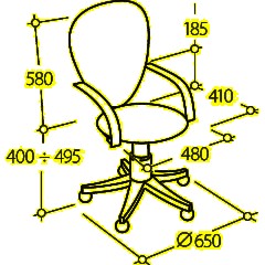 Кресло VB_EChair 224 PPU серо-голубой Light-28 металл - фото 10