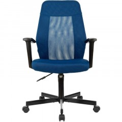 Кресло VB_EChair 225 PTW синий сетка/ткань металл Кресло VB_EChair 225 PTW синий сетка/ткань металл - фото 2