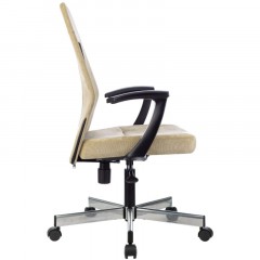 Кресло VB_EChair 225 DSL беж/черн Light-21 сетка/ткань хром Кресло VB_EChair 225 DSL беж/черн Light-21 сетка/ткань хром - фото 3