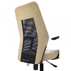 Кресло VB_EChair 225 DSL беж/черн Light-21 сетка/ткань хром Кресло VB_EChair 225 DSL беж/черн Light-21 сетка/ткань хром - фото 7