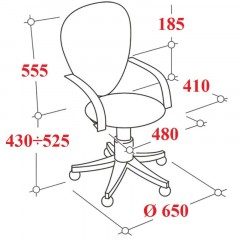 Кресло VB_EChair 225 DSL беж/черн Light-21 сетка/ткань хром Кресло VB_EChair 225 DSL беж/черн Light-21 сетка/ткань хром - фото 8
