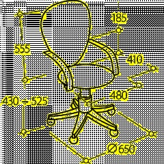 Кресло VB_EChair 225 DSL беж/черн Light-21 сетка/ткань хром - фото 9