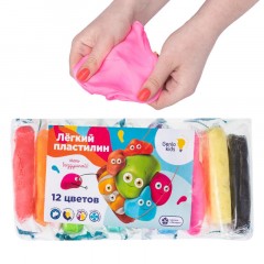 Воздушный пластилин Genio Kids Легкий пластилин 12 цветов TA1710 - фото 3