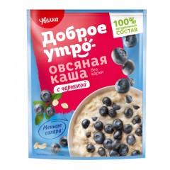 Каша Увелка овсяная с черникой 40гх20шт/уп Каша Увелка овсяная с черникой 40гх20шт/уп - фото 2