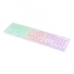 Клавиатура Oklick 420MRL белый USB slim Multimedia LED (1091227) Клавиатура Oklick 420MRL белый USB slim Multimedia LED (1091227) - фото 3