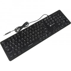 Клавиатура Oklick 420MRL черный USB slim Multimedia LED (1091226) - фото 2