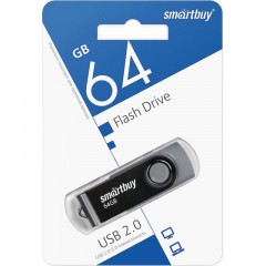 Флеш-память SmartBuy UFD 2.0 064GB Twist Black (SB064GB2TWK) - фото 2
