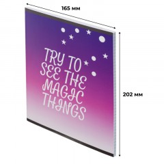 Тетрадь общая А5 48л Magic stars фиол.,клет,скреп, ВД-лак Тетрадь общая А5 48л Magic stars фиол.,клет,скреп, ВД-лак - фото 2