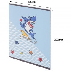 Тетрадь общая А5 48л Shark,клет,скреп, ВД-лак Тетрадь общая А5 48л Shark,клет,скреп, ВД-лак - фото 2
