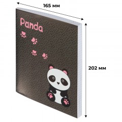 Тетрадь общая А5 96л №1School Panda,клет,скреп., ВД-лак Тетрадь общая А5 96л №1School Panda,клет,скреп., ВД-лак - фото 2