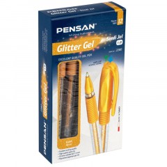 Ручка гелевая неавтомат. Pensan GLITTER GEL шарик 1мм, золотая Ручка гелевая неавтомат. Pensan GLITTER GEL шарик 1мм, золотая - фото 3