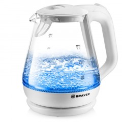 Чайник электрический BRAYER BR1063WH, 1630 Вт, 1,2 л, стекл.корп, термометр - фото 9