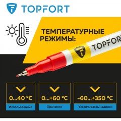 Маркер лаковый TOPFORT Paint 1 мм красный - фото 8