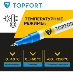 Маркер лаковый TOPFORT Paint 1 мм синий - фото 8