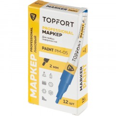 Маркер лаковый TOPFORT Paint 2 мм синий Маркер лаковый TOPFORT Paint 2 мм синий - фото 6