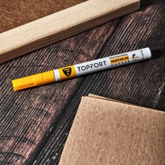 Маркер лаковый TOPFORT Paint 2 мм желтый Маркер лаковый TOPFORT Paint 2 мм желтый - фото 11