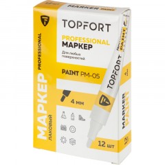 Маркер лаковый TOPFORT Paint 4 мм белый Маркер лаковый TOPFORT Paint 4 мм белый - фото 6