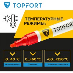 Маркер лаковый TOPFORT Paint 4 мм красный - фото 8