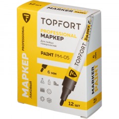 Маркер лаковый TOPFORT Paint 6 мм черный Маркер лаковый TOPFORT Paint 6 мм черный - фото 6