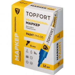 Маркер лаковый TOPFORT Paint 6 мм синий Маркер лаковый TOPFORT Paint 6 мм синий - фото 6