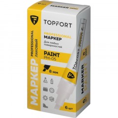 Маркер лаковый TOPFORT Paint 8 мм белый Маркер лаковый TOPFORT Paint 8 мм белый - фото 6