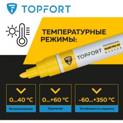Маркер лаковый TOPFORT Paint 8 мм желтый - фото 8