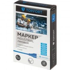 Маркер лаковый TOPFORT Industrial 4 мм синий - фото 6