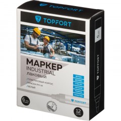 Маркер лаковый TOPFORT Industrial 6 мм белый - фото 6