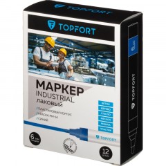 Маркер лаковый TOPFORT Industrial 6 мм синий - фото 6