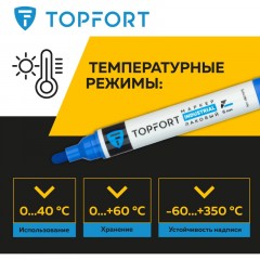 Маркер лаковый TOPFORT Industrial 6 мм синий - фото 9