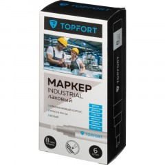 Маркер лаковый TOPFORT Industrial 8 мм белый - фото 5