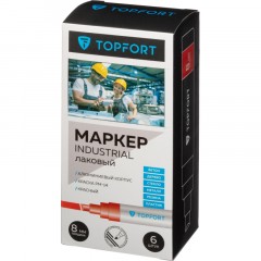 Маркер лаковый TOPFORT Industrial 8 мм красный Маркер лаковый TOPFORT Industrial 8 мм красный - фото 6